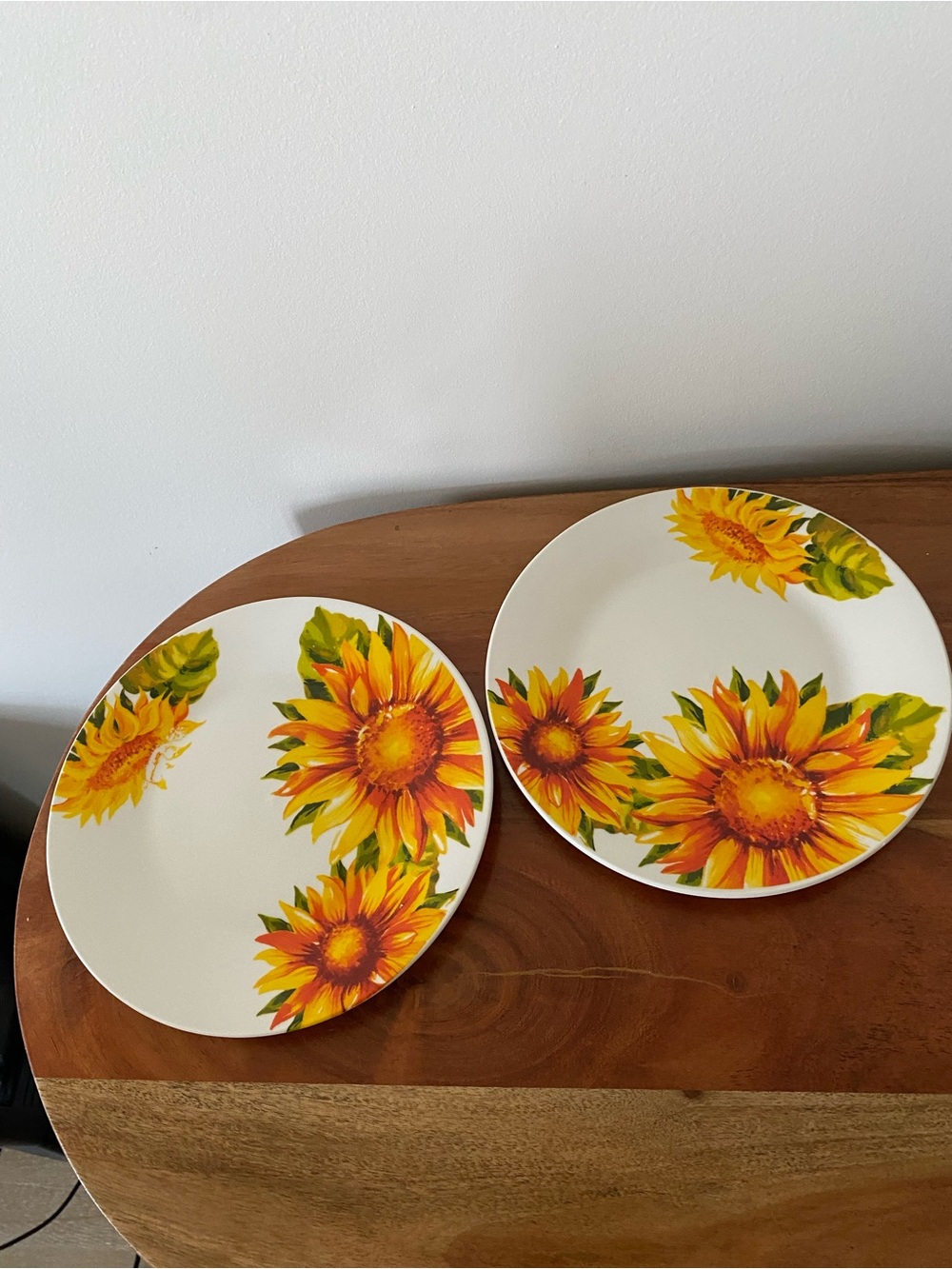 Royal Norfolk Sunflower Ceramic Dinner Plates - Set of 2